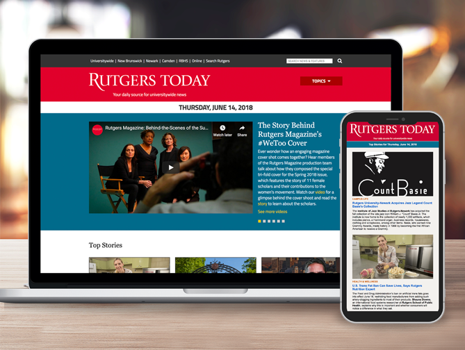 Rutgers Today website and email newsletter